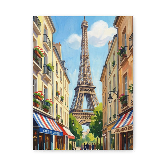 Paris City Street | Paris France Canvas Print
