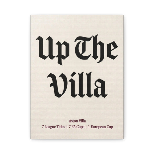 Aston Villa 'Up The Villa' Match Day Canvas Print