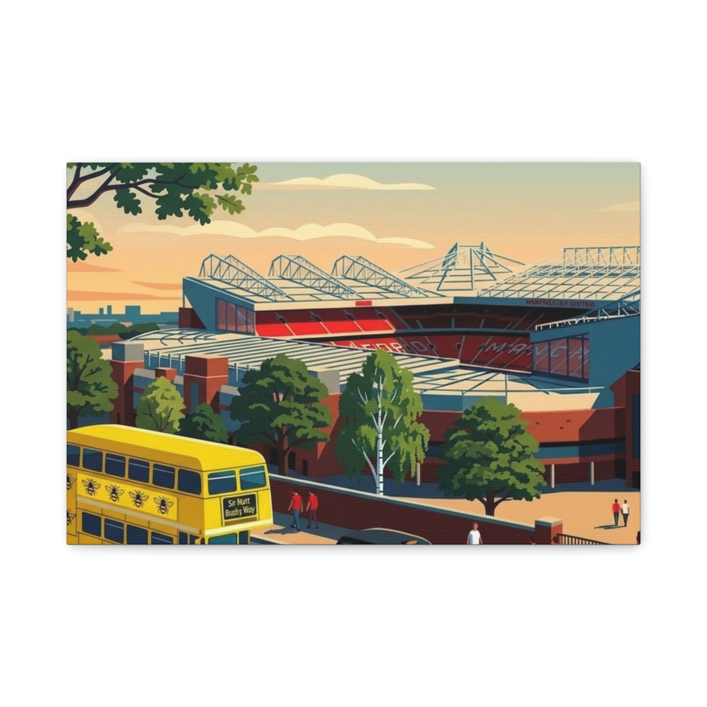 Old Trafford 'Theatre of Dreams' Canvas Print - Matte Stretched Stadium Wall Art