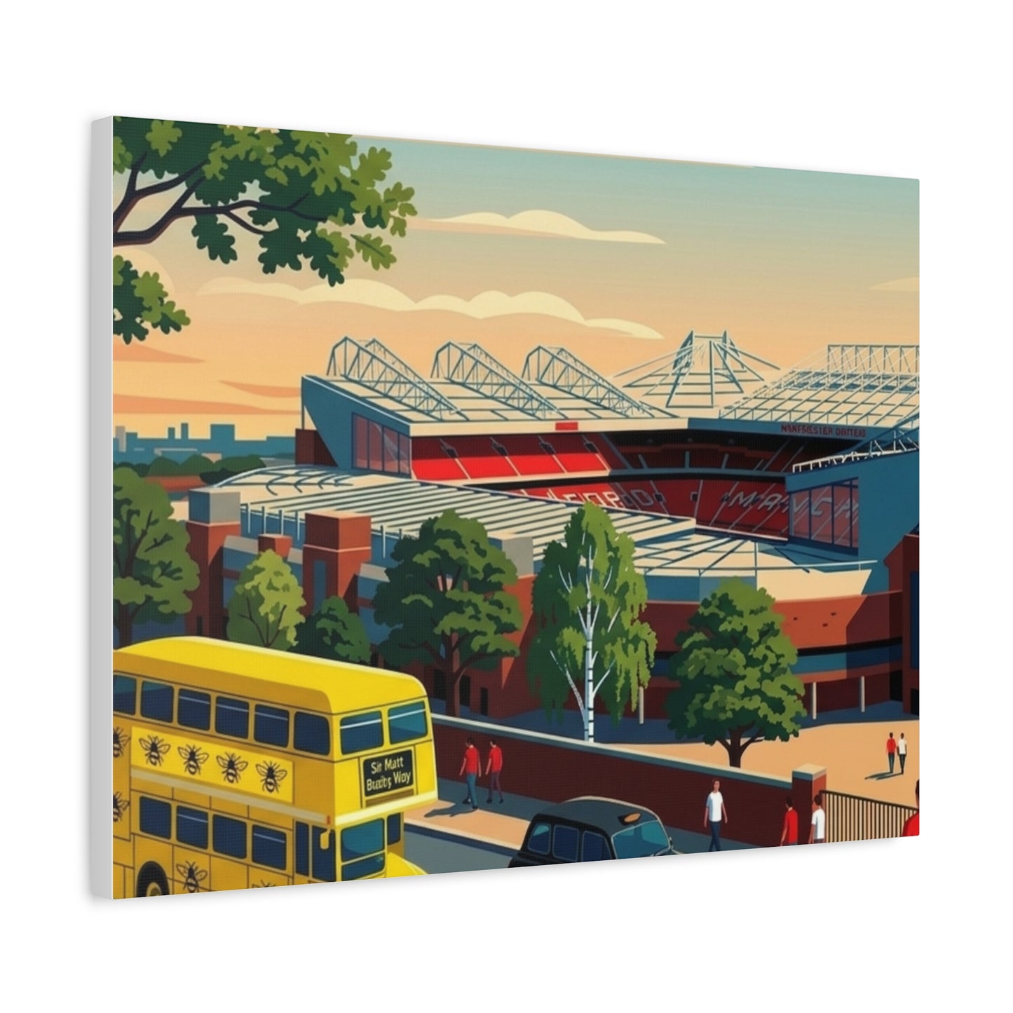 Old Trafford 'Theatre of Dreams' Canvas Print - Matte Stretched Stadium Wall Art