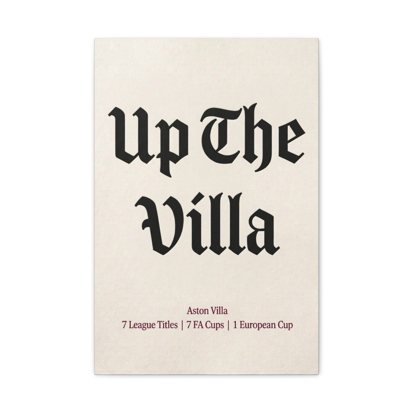 Aston Villa 'Up The Villa' Match Day Canvas Print