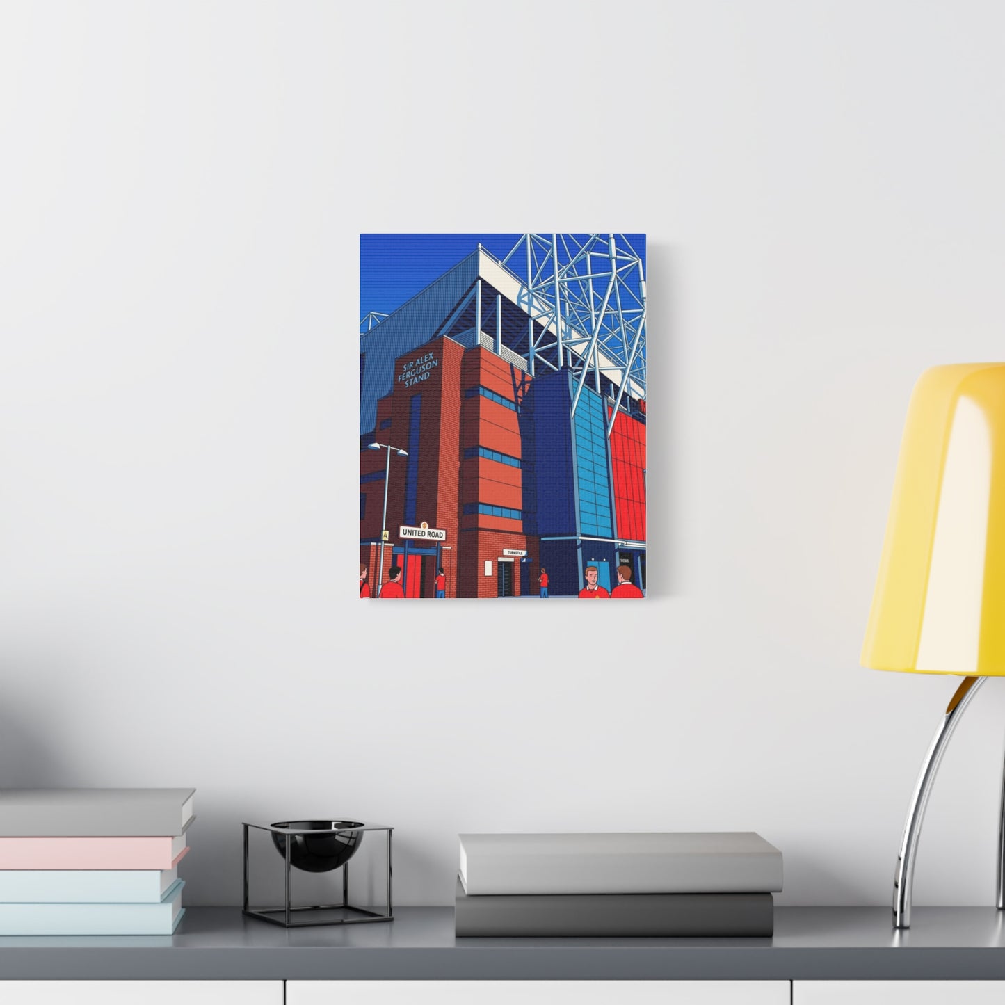Old Trafford Stadium Sir Alex Ferguson Manchester Entrance | Manchester United Stadium Football Canvas Print
