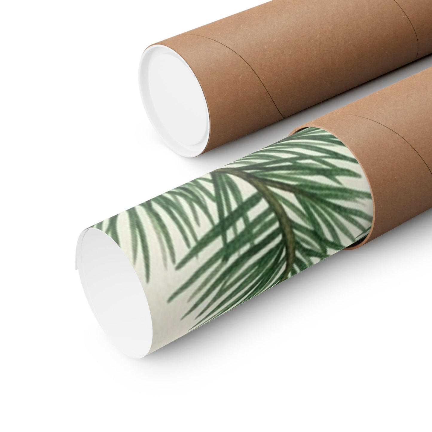 Botanical Pine Frongs Watercolor Matte Vertical Poster