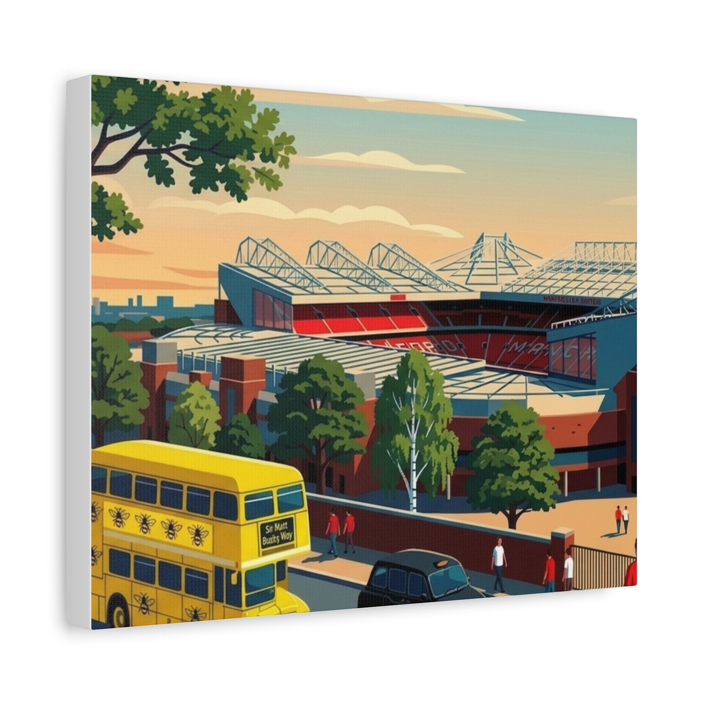 Old Trafford 'Theatre of Dreams' Canvas Print - Matte Stretched Stadium Wall Art