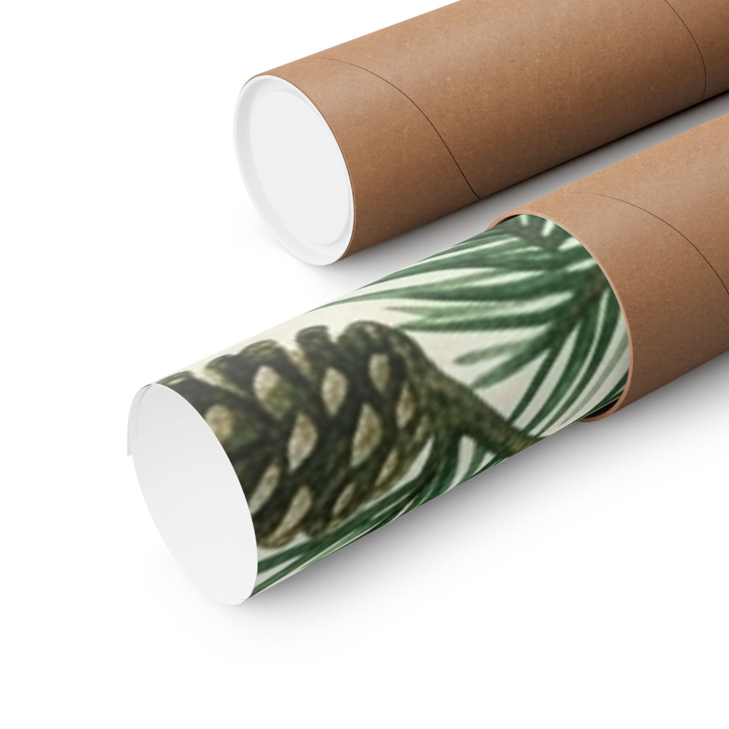 Botanical Pine Frongs Watercolor Matte Vertical Poster