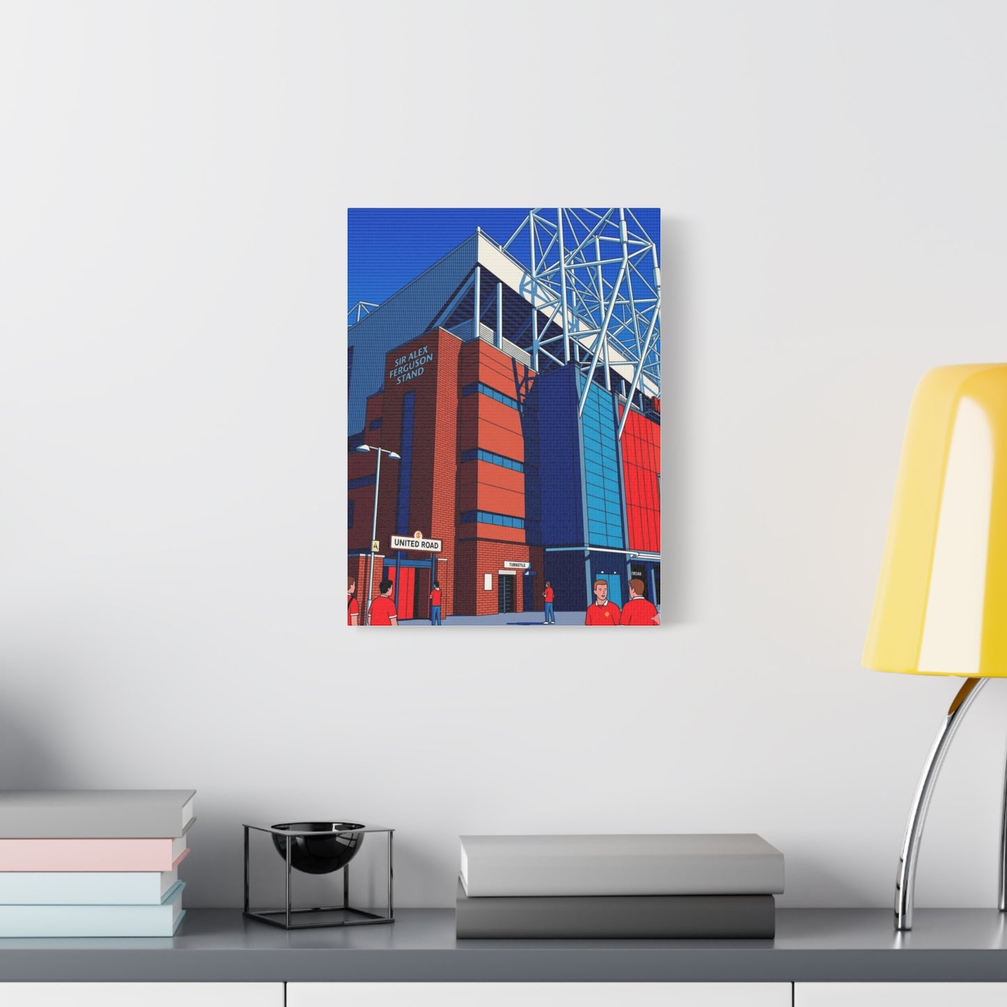 Old Trafford Stadium Sir Alex Ferguson Manchester Entrance | Manchester United Stadium Football Canvas Print