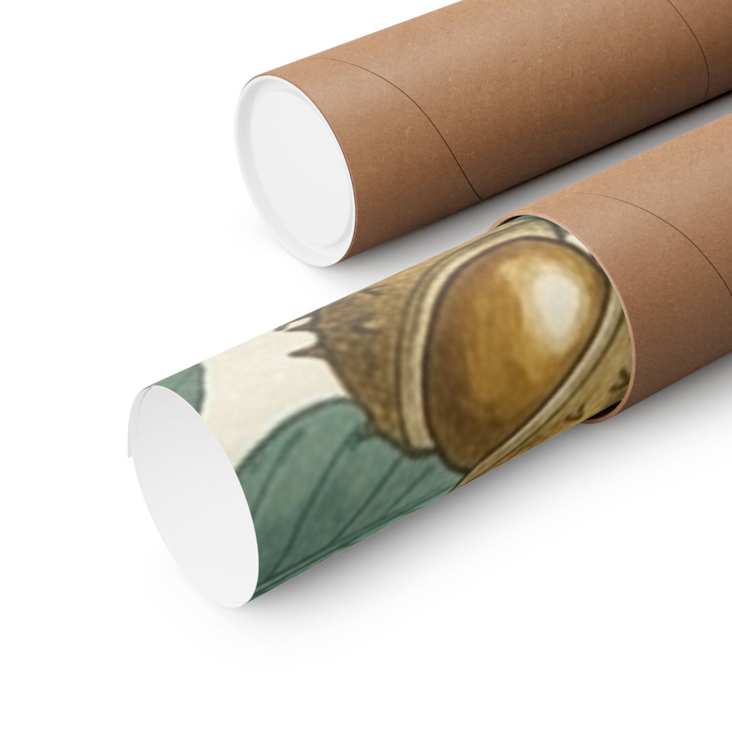 Botanical Conker Watercolor Matte Vertical Poster