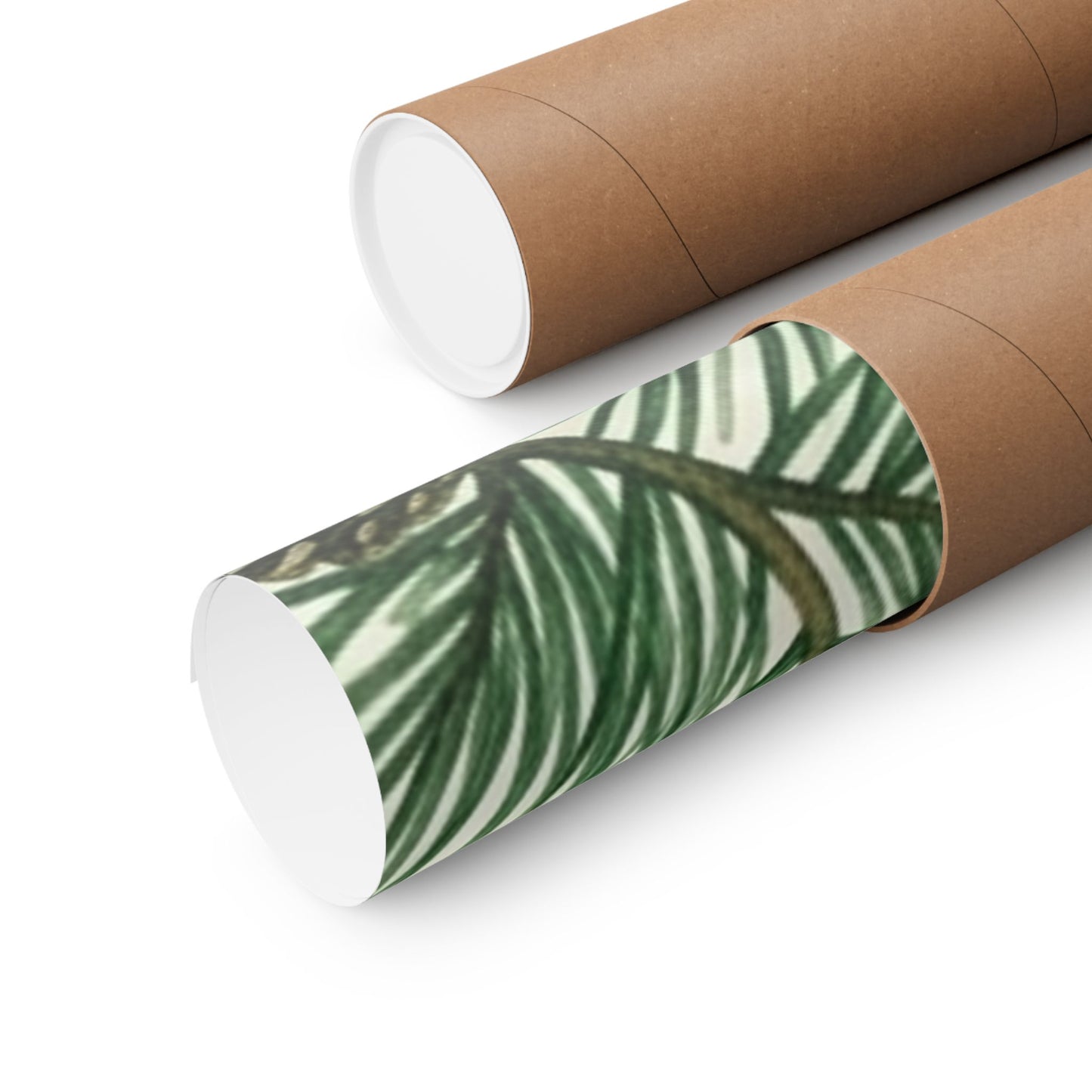 Botanical Pine Frongs Watercolor Matte Vertical Poster