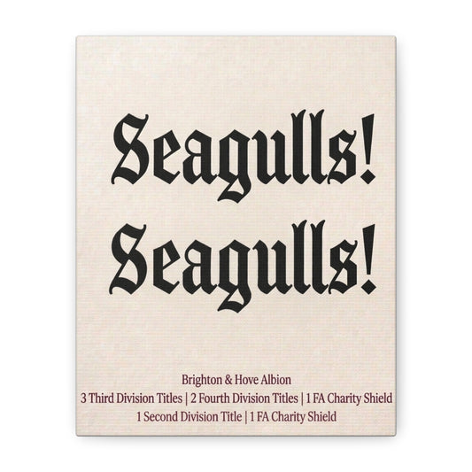 Brighton & Hove 'Seagulls! Seagulls!' Match Day Canvas Print
