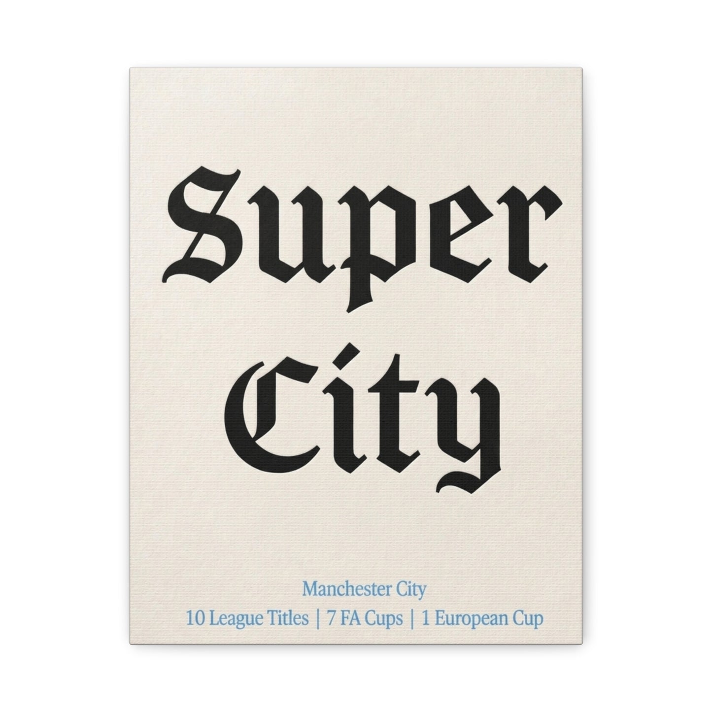 Manchester City 'Super City' Match Day Canvas Print