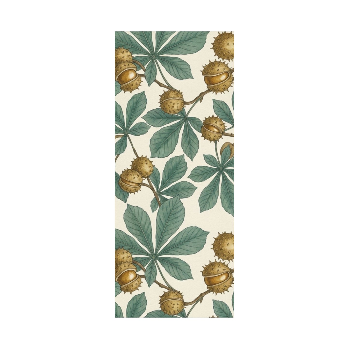 Botanical Conker Watercolor Matte Vertical Poster