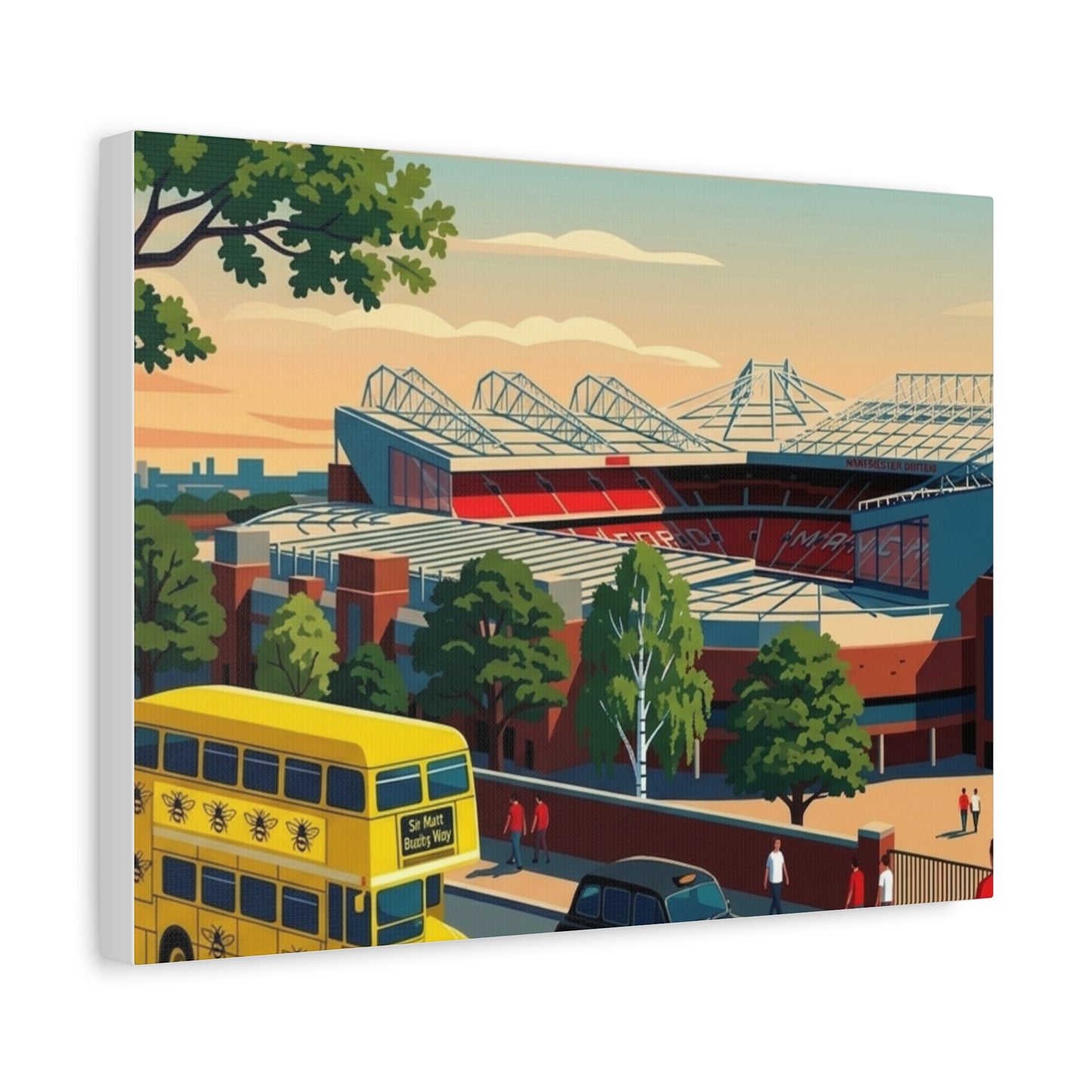 Old Trafford 'Theatre of Dreams' Canvas Print - Matte Stretched Stadium Wall Art