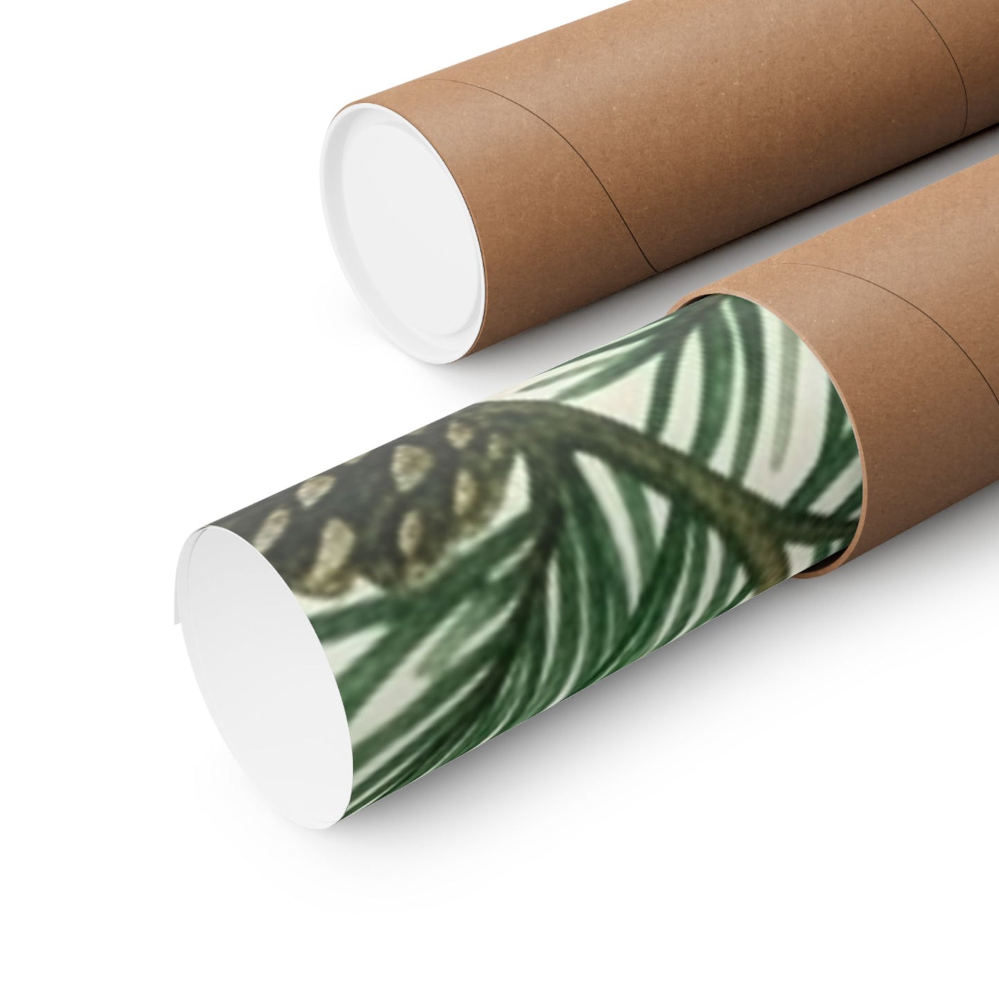 Botanical Pine Frongs Watercolor Matte Vertical Poster