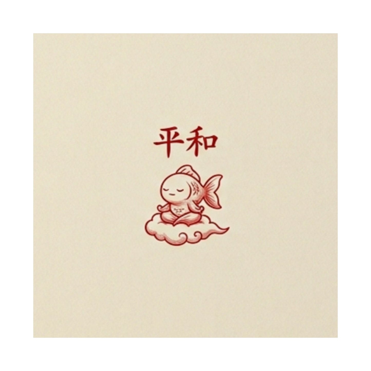 Japanese Peace Goldfish Meditation Matte Vertical Poster