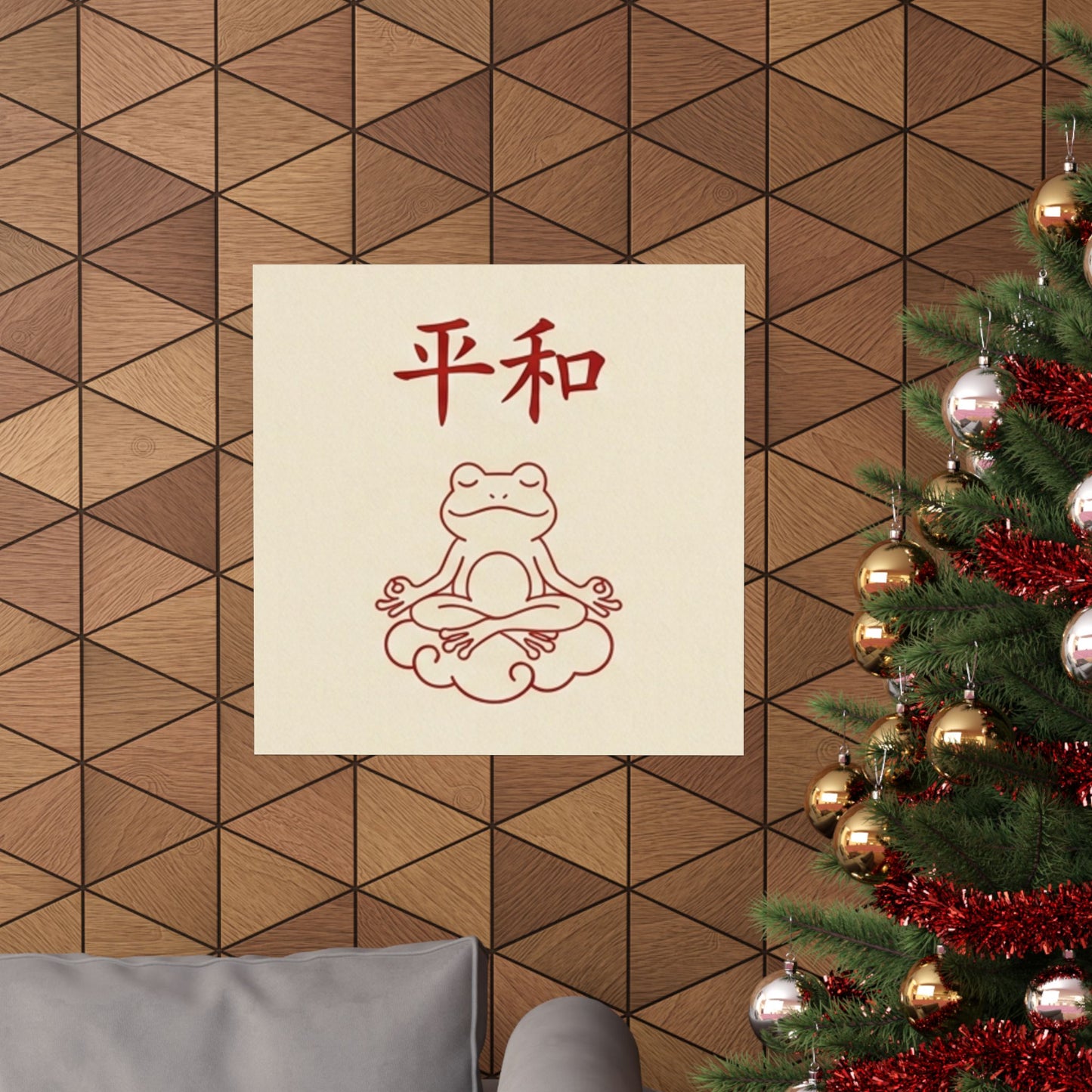 Japanese Peace Frog Meditation Matte Poster