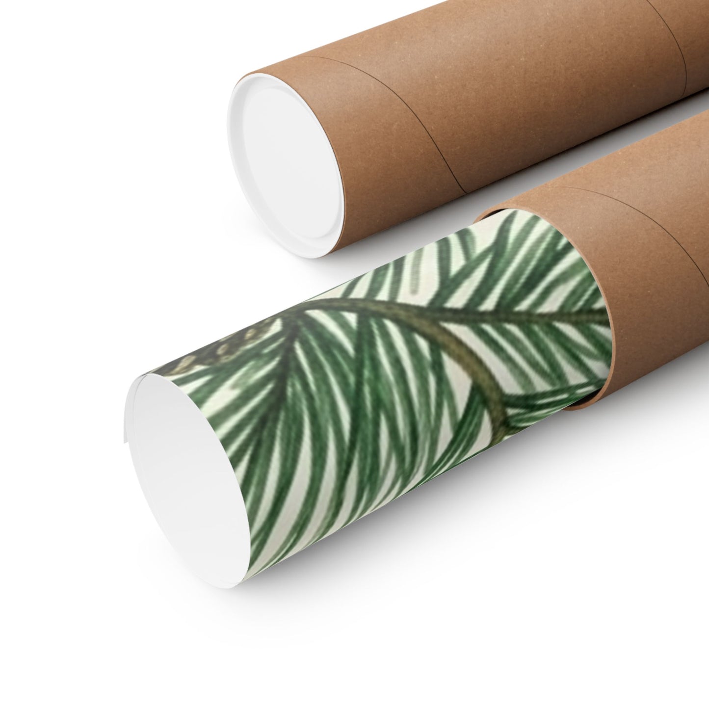 Botanical Pine Frongs Watercolor Matte Vertical Poster