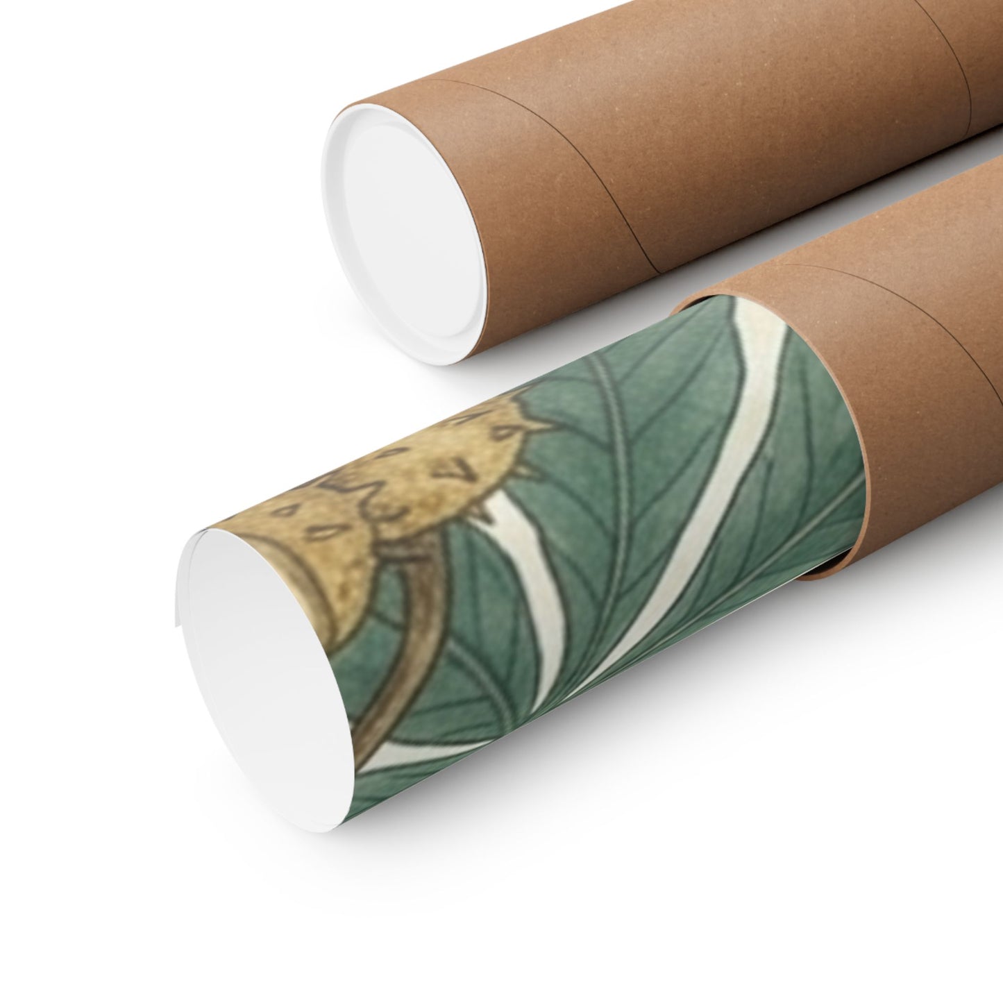 Botanical Conker Watercolor Matte Vertical Poster