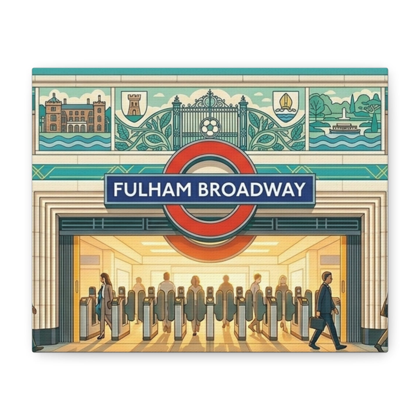 Fulham Broadway Underground Station | London Underground Station Canvas Print