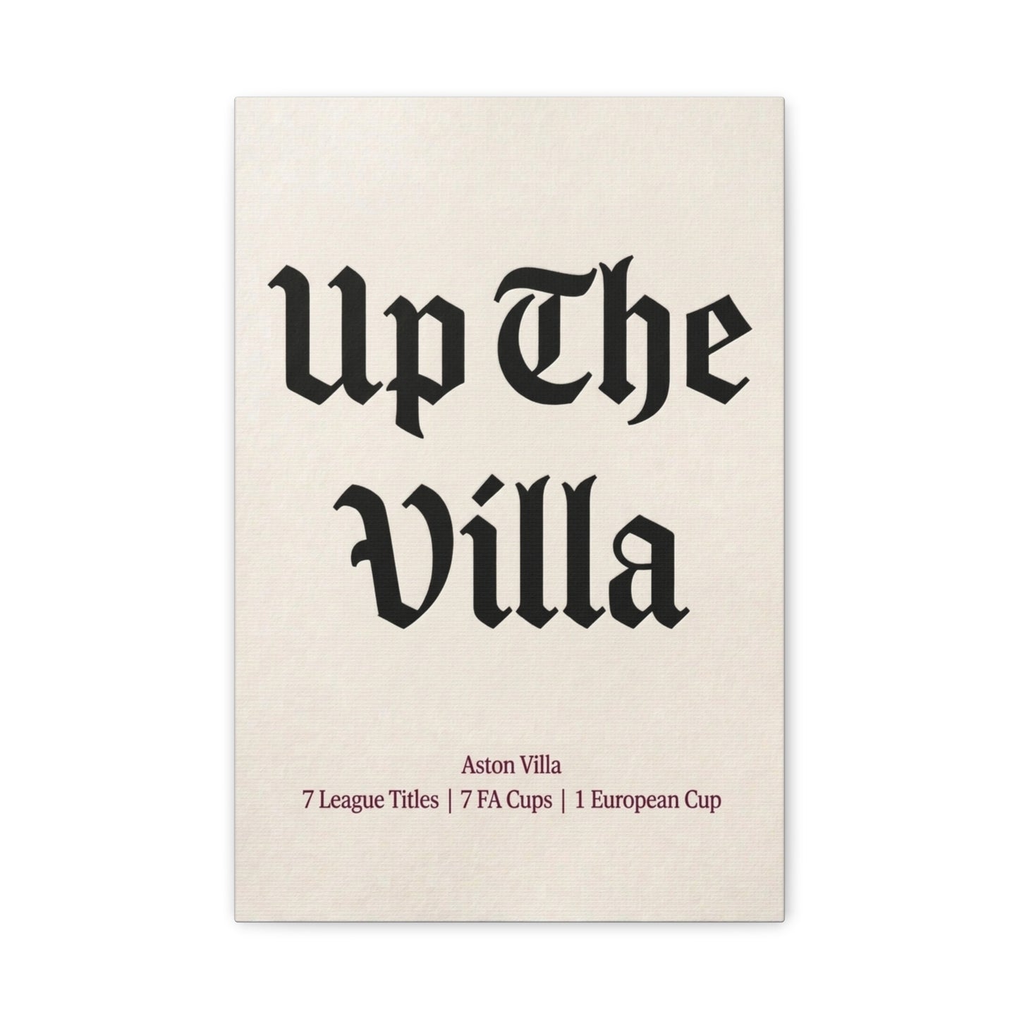 Aston Villa 'Up The Villa' Match Day Canvas Print