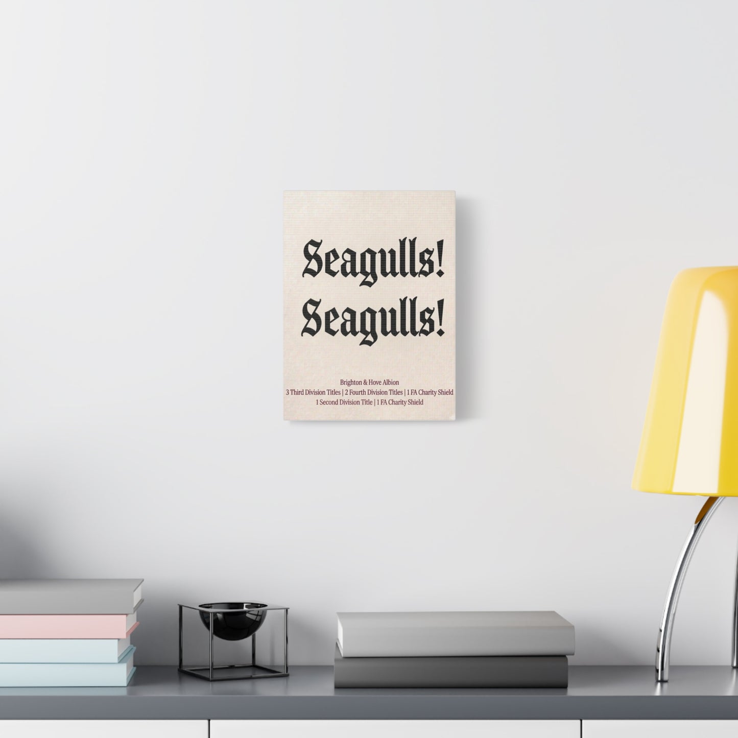 Brighton & Hove 'Seagulls! Seagulls!' Match Day Canvas Print