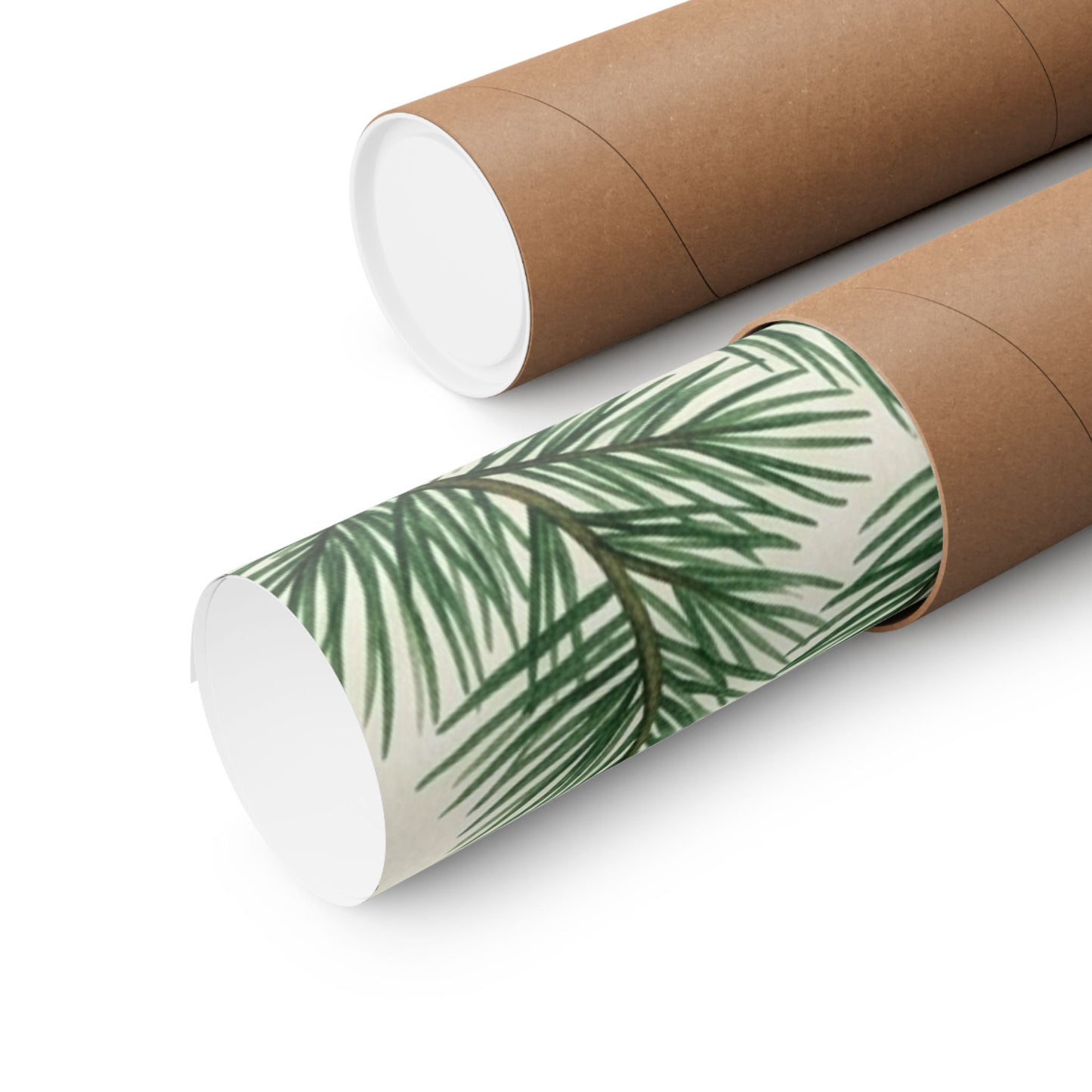 Botanical Pine Frongs Watercolor Matte Vertical Poster