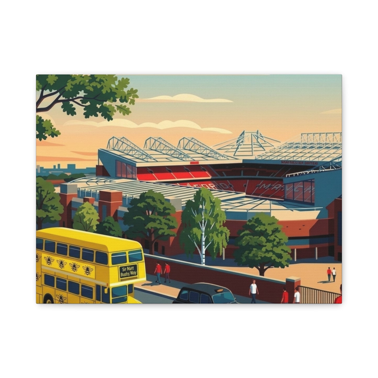 Old Trafford 'Theatre of Dreams' Canvas Print - Matte Stretched Stadium Wall Art