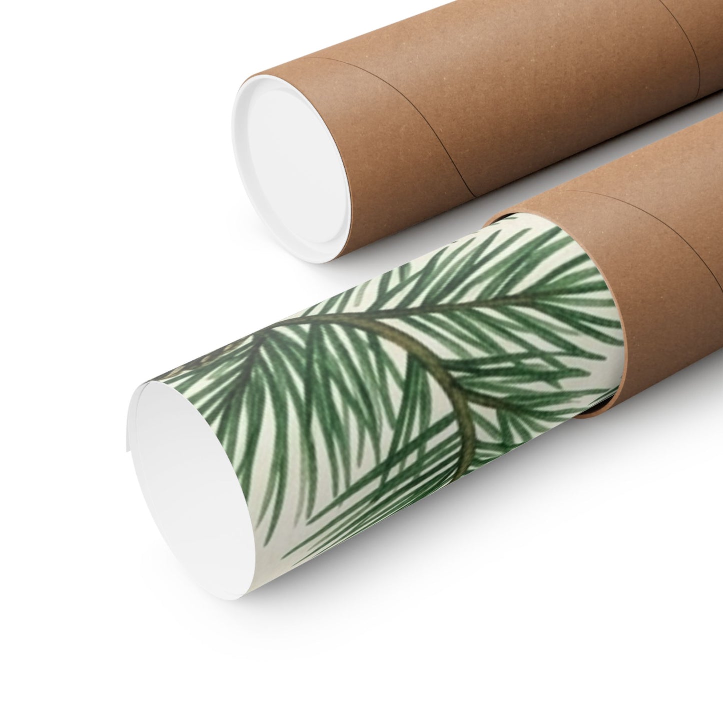 Botanical Pine Frongs Watercolor Matte Vertical Poster