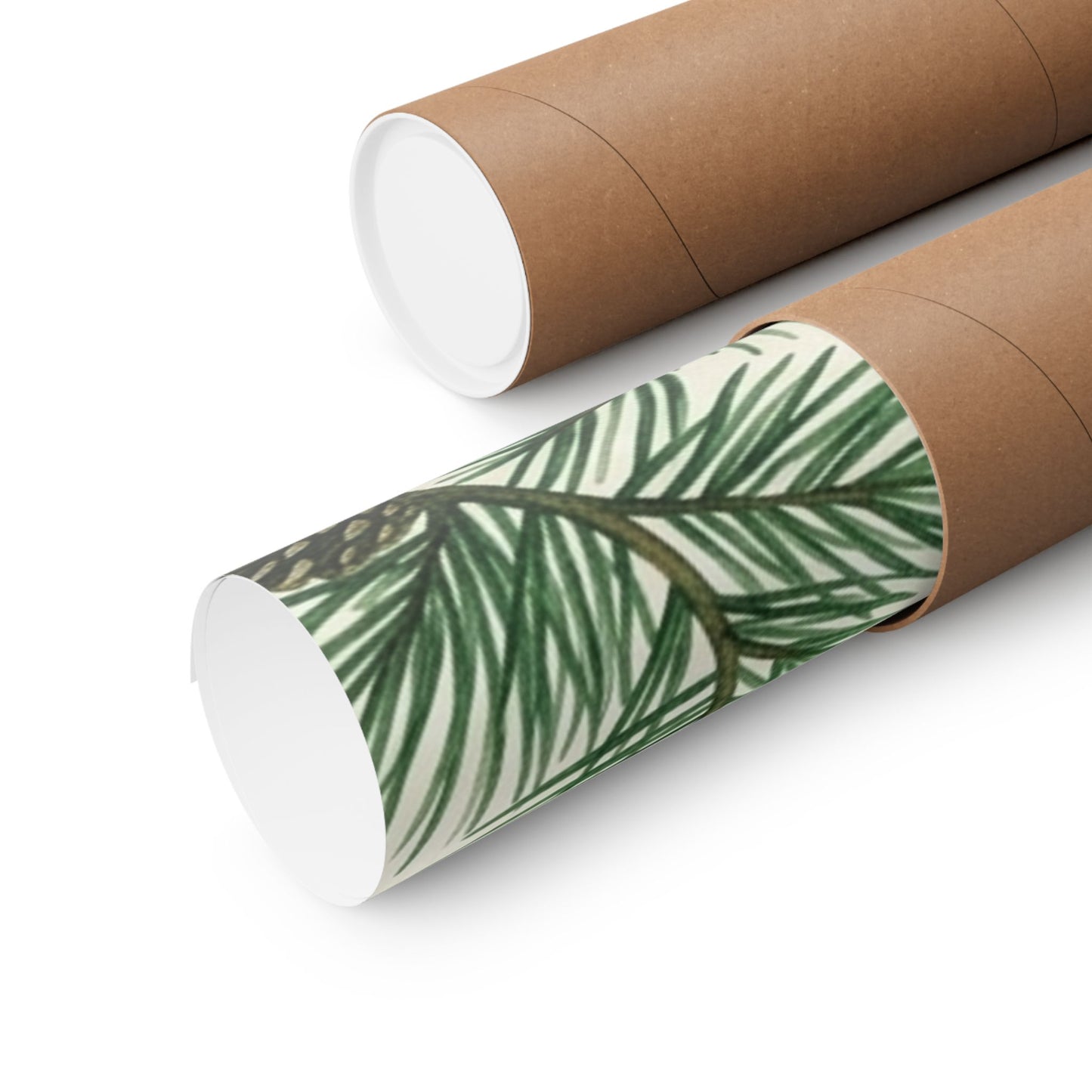 Botanical Pine Frongs Watercolor Matte Vertical Poster