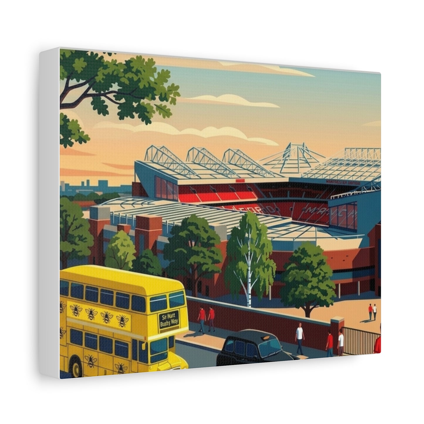 Old Trafford 'Theatre of Dreams' Canvas Print - Matte Stretched Stadium Wall Art
