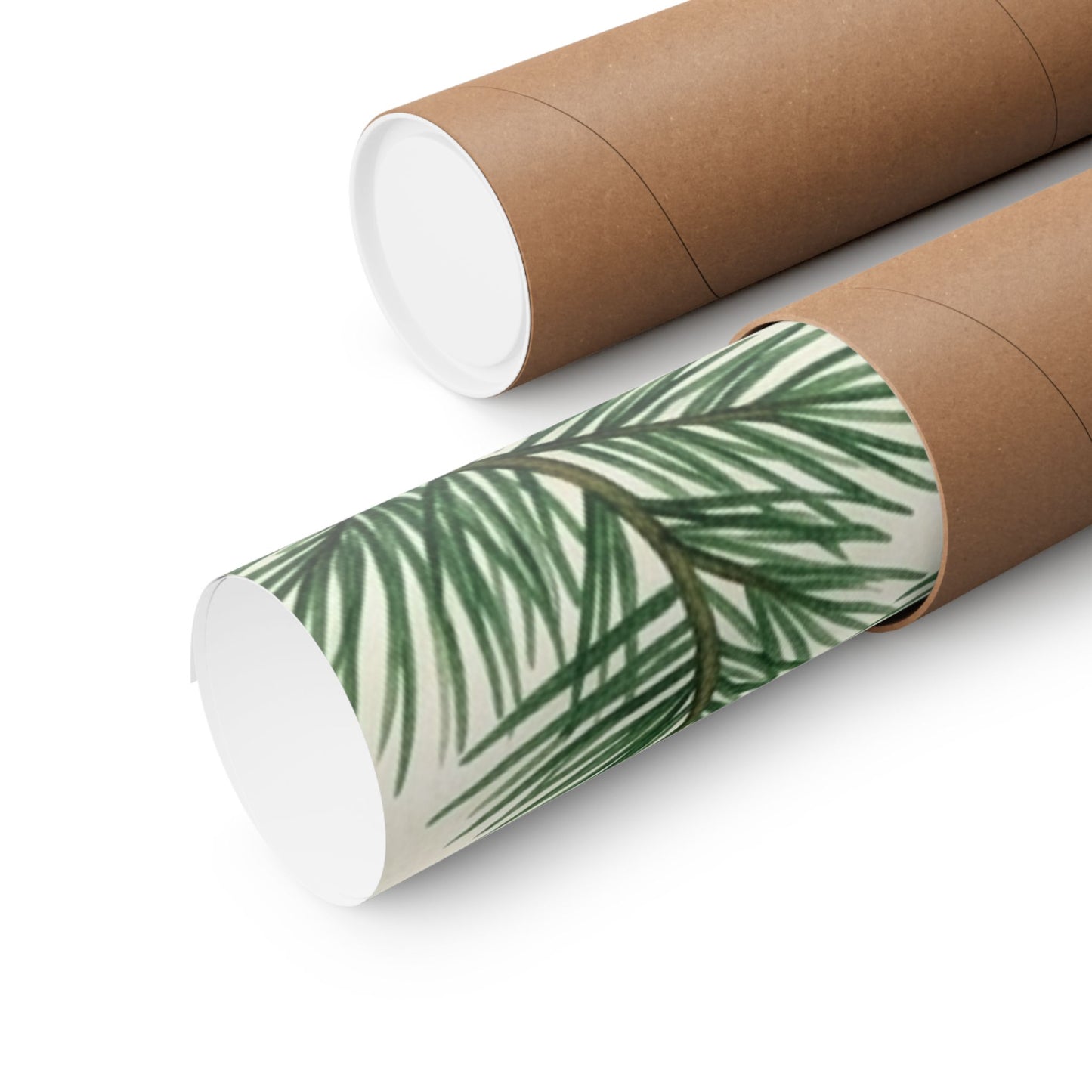 Botanical Pine Frongs Watercolor Matte Vertical Poster