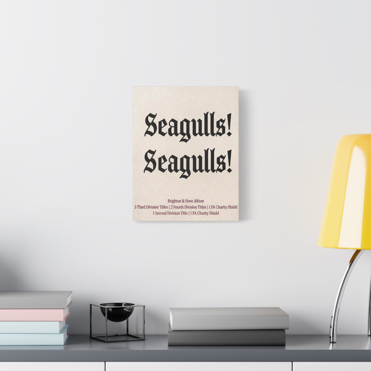 Brighton & Hove 'Seagulls! Seagulls!' Match Day Canvas Print