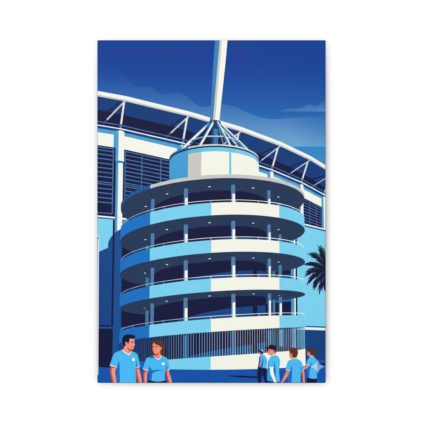 Etihad Stadium Manchester Entrance | Manchester City Stadium Canvas Print