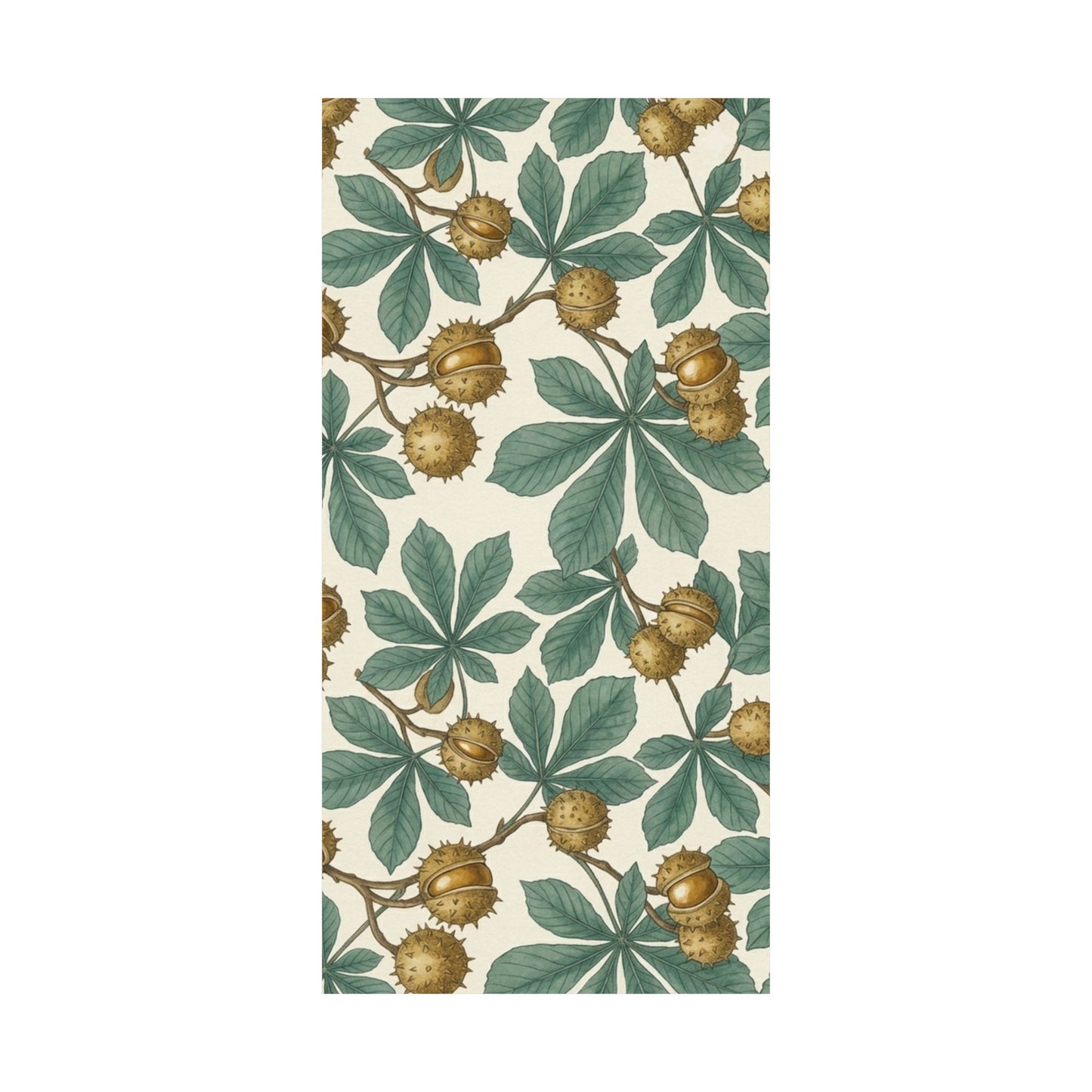 Botanical Conker Watercolor Matte Vertical Poster