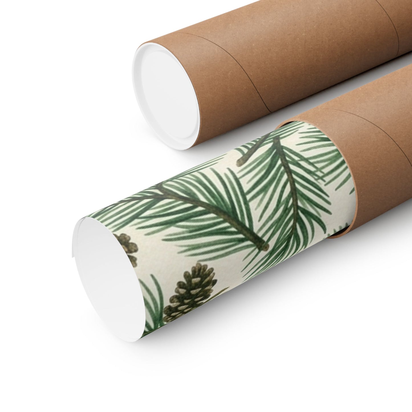 Botanical Pine Frongs Watercolor Matte Vertical Poster