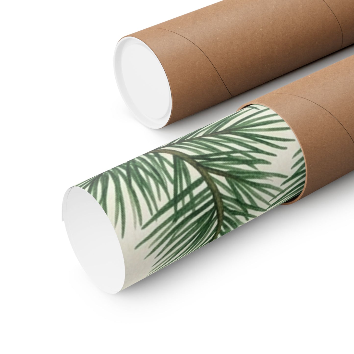 Botanical Pine Frongs Watercolor Matte Vertical Poster