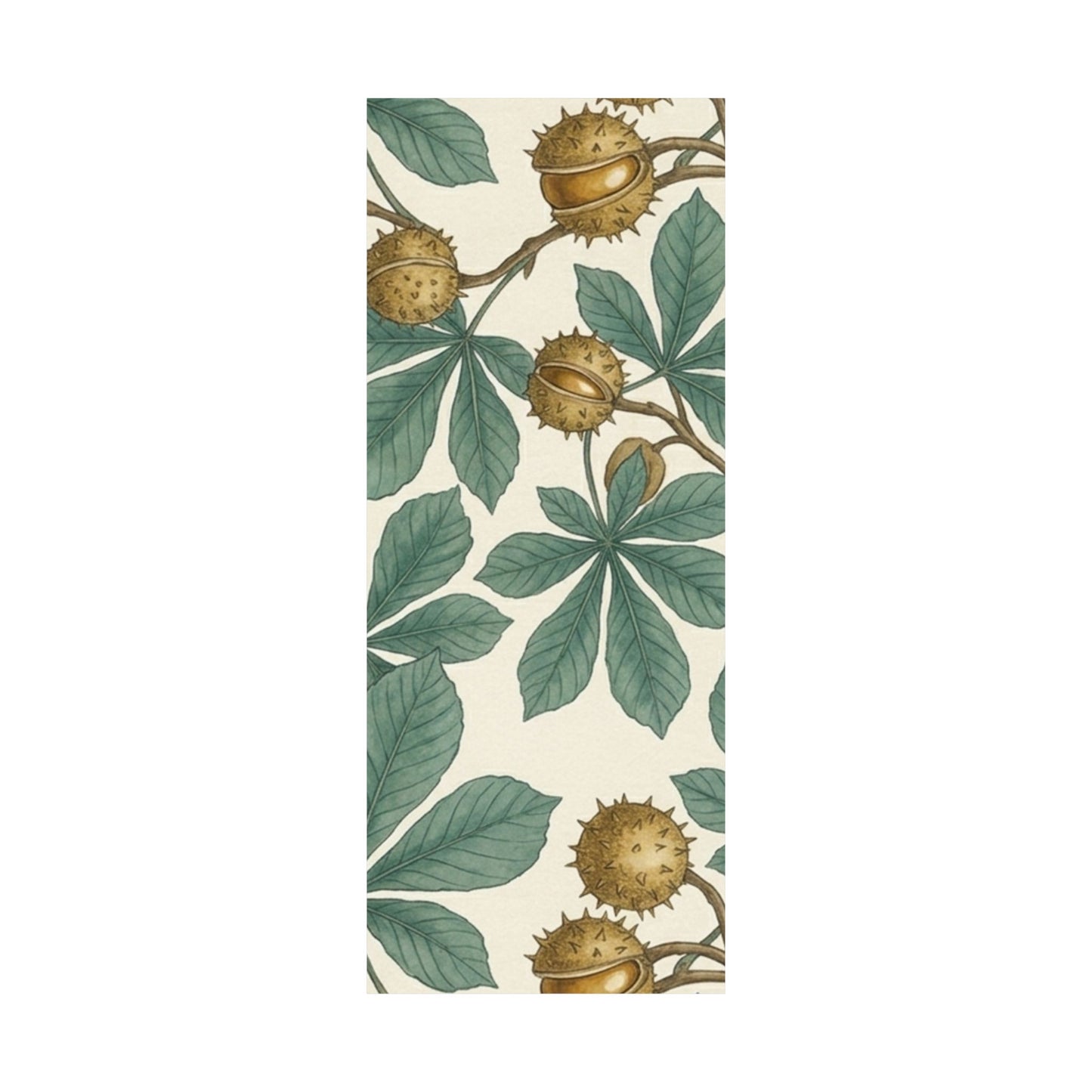 Botanical Conker Watercolor Matte Vertical Poster