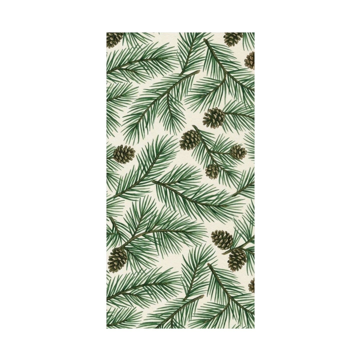 Botanical Pine Frongs Watercolor Matte Vertical Poster