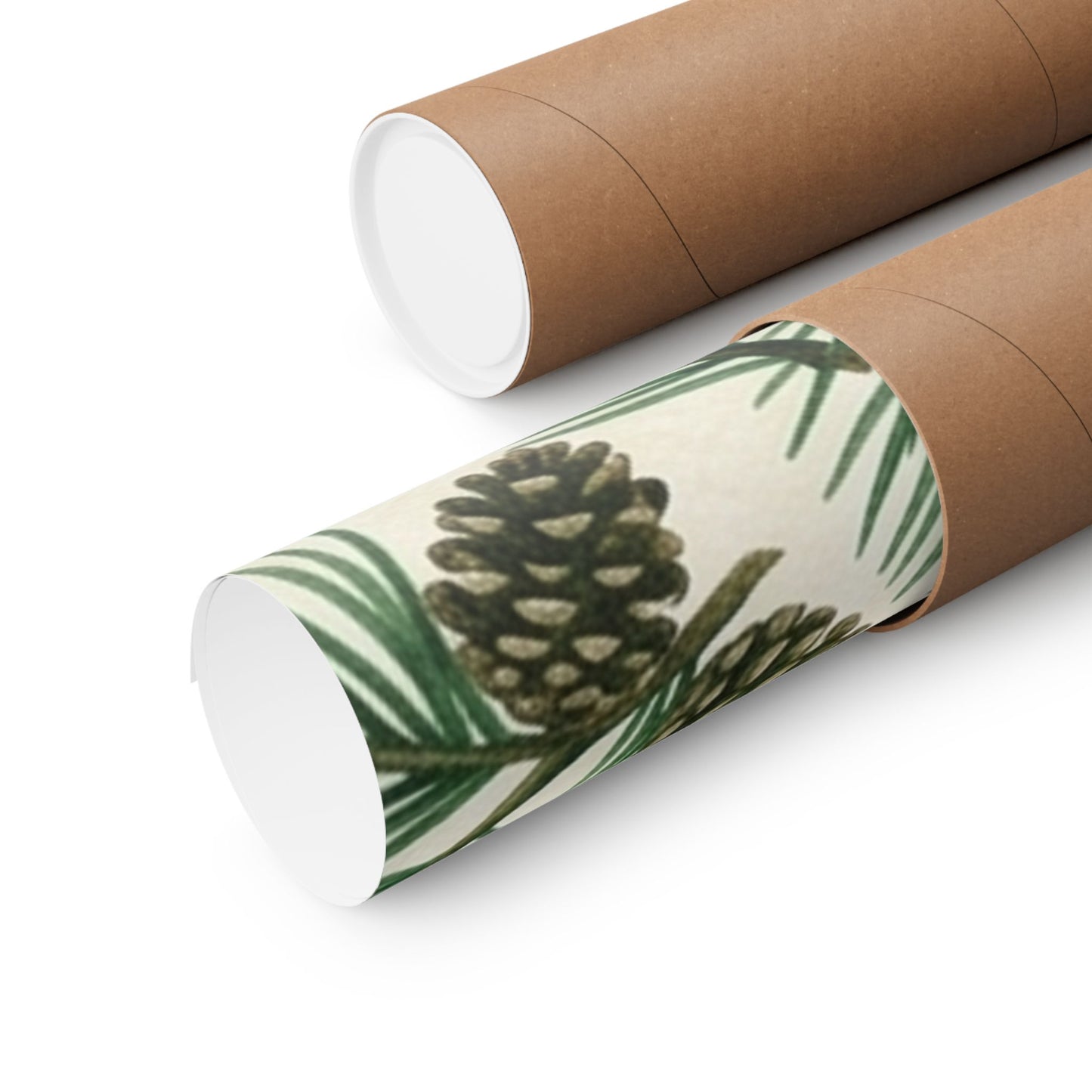 Botanical Pine Frongs Watercolor Matte Vertical Poster