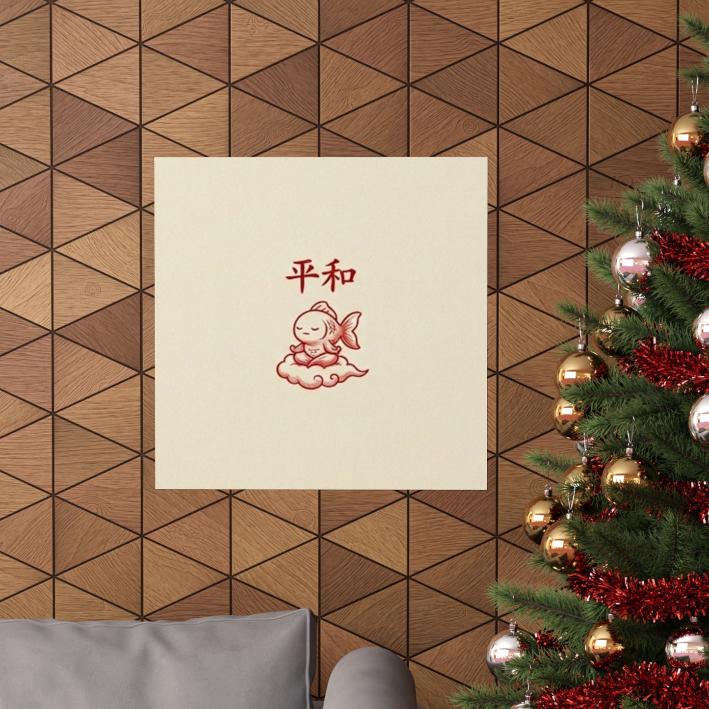 Japanese Peace Goldfish Meditation Matte Vertical Poster
