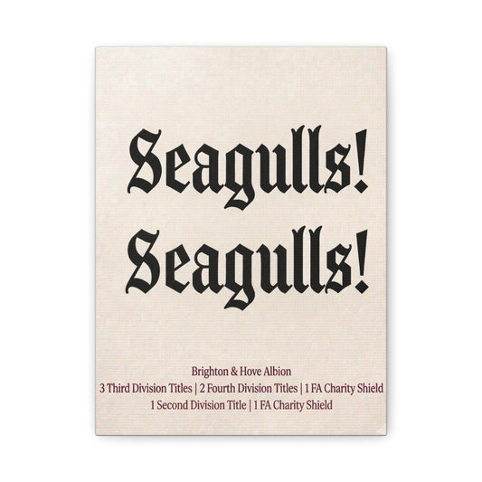 Brighton & Hove 'Seagulls! Seagulls!' Match Day Canvas Print