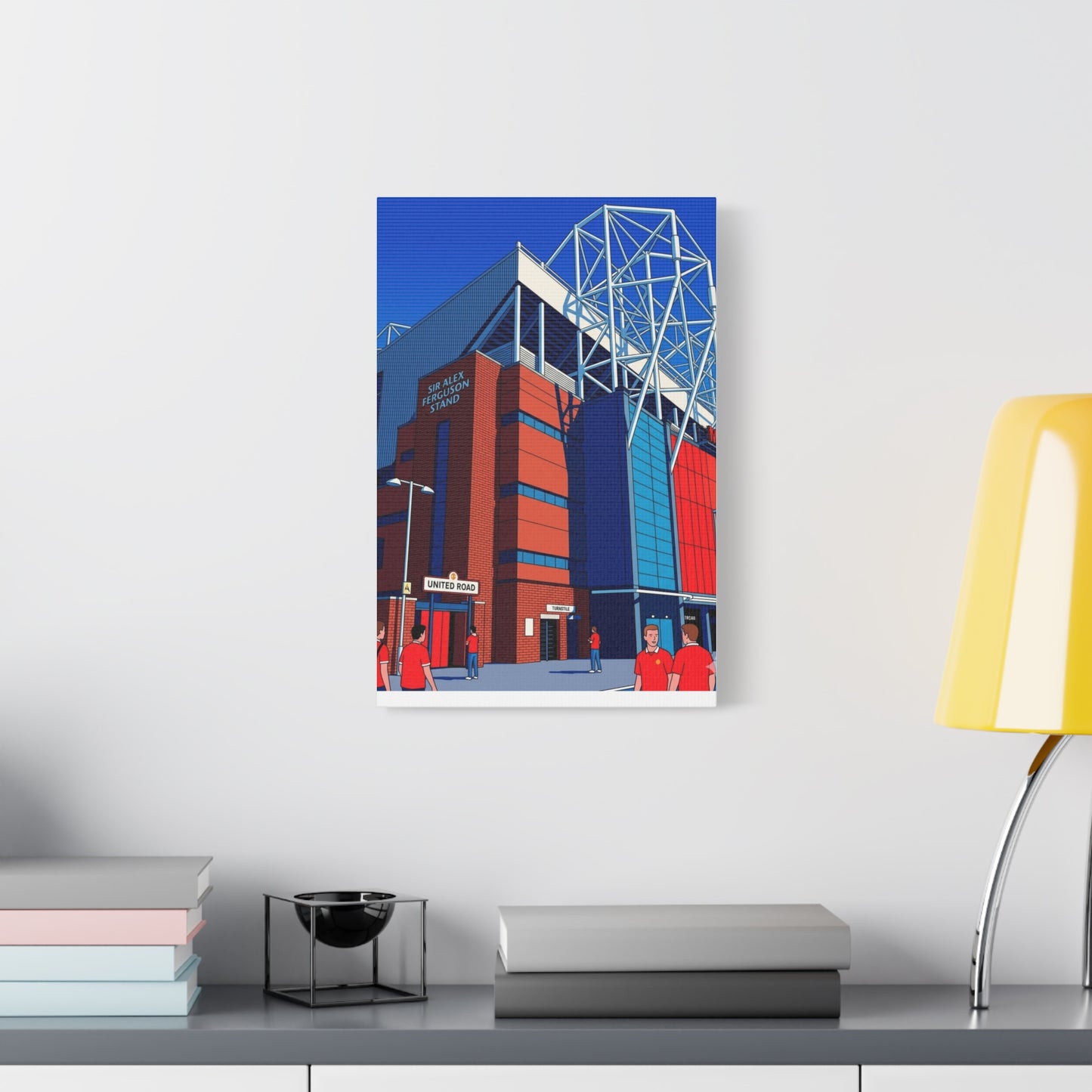 Old Trafford Stadium Sir Alex Ferguson Manchester Entrance | Manchester United Stadium Football Canvas Print