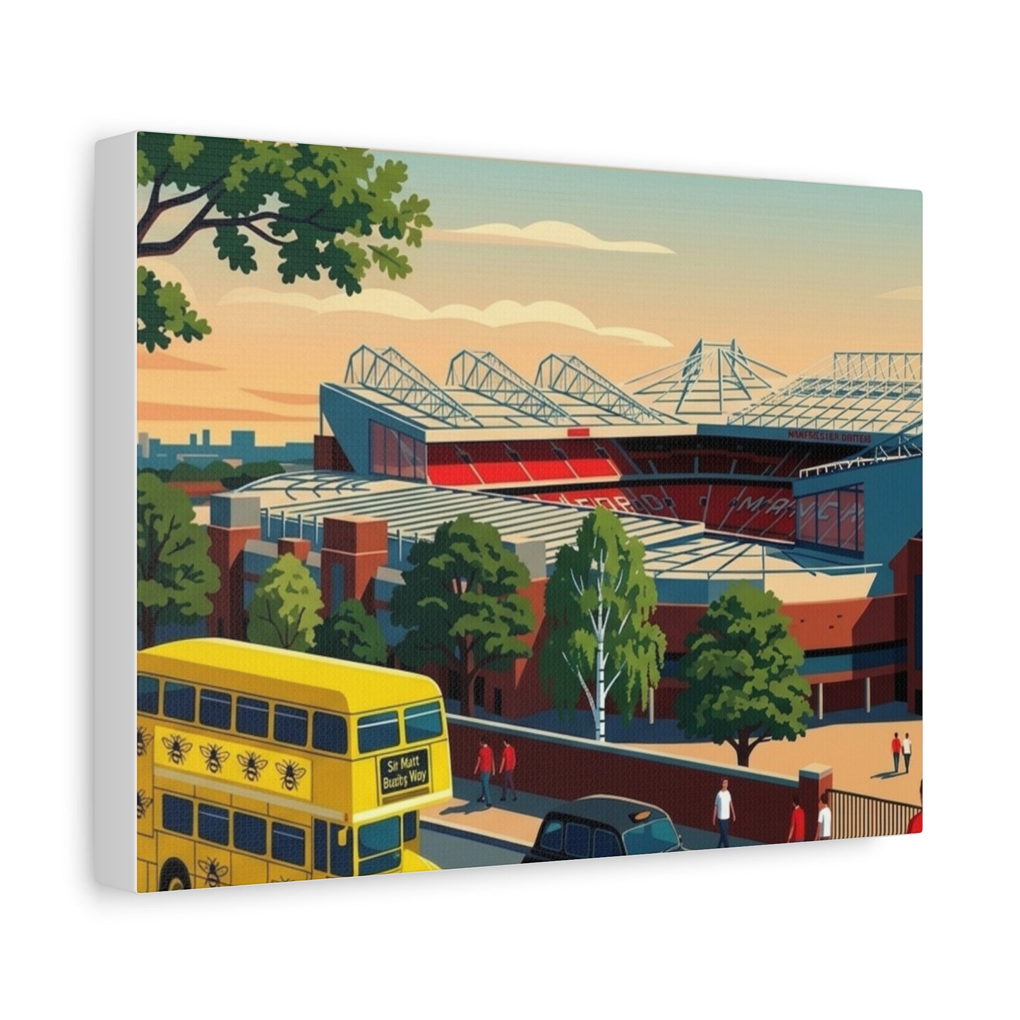 Old Trafford 'Theatre of Dreams' Canvas Print - Matte Stretched Stadium Wall Art