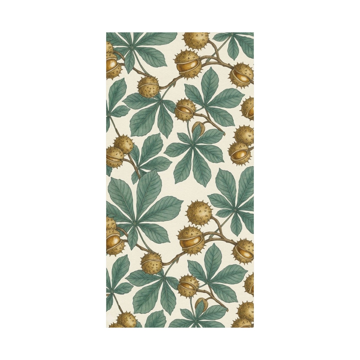 Botanical Conker Watercolor Matte Vertical Poster