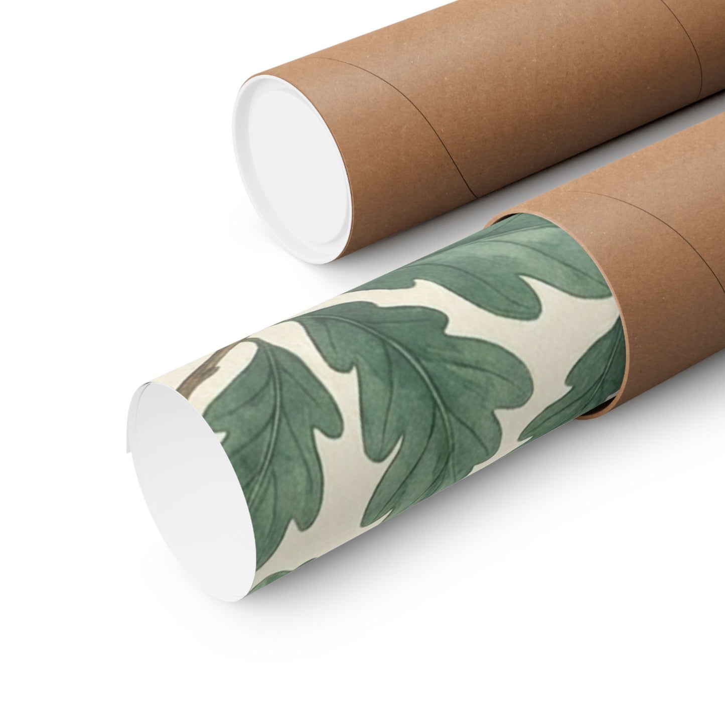 Botanical Oak & Acorns Watercolor Matte Vertical Poster
