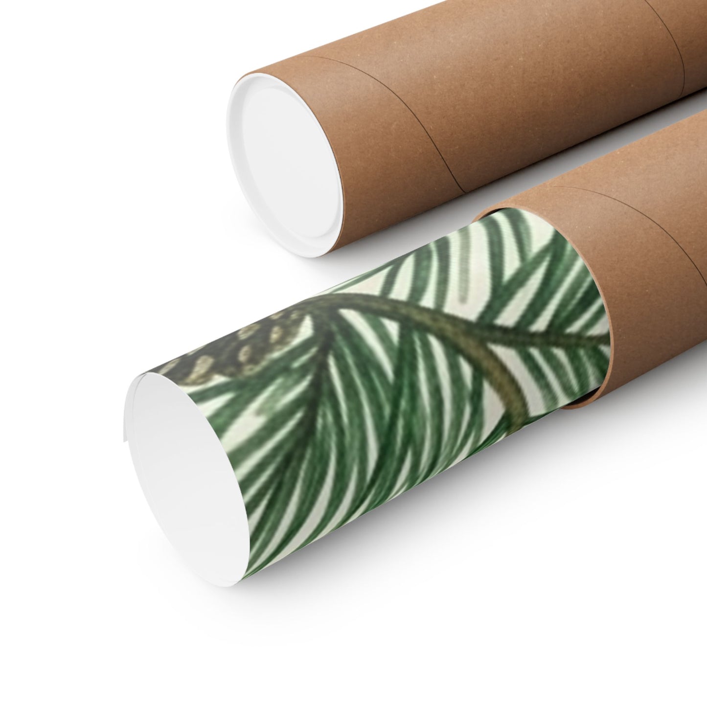 Botanical Pine Frongs Watercolor Matte Vertical Poster
