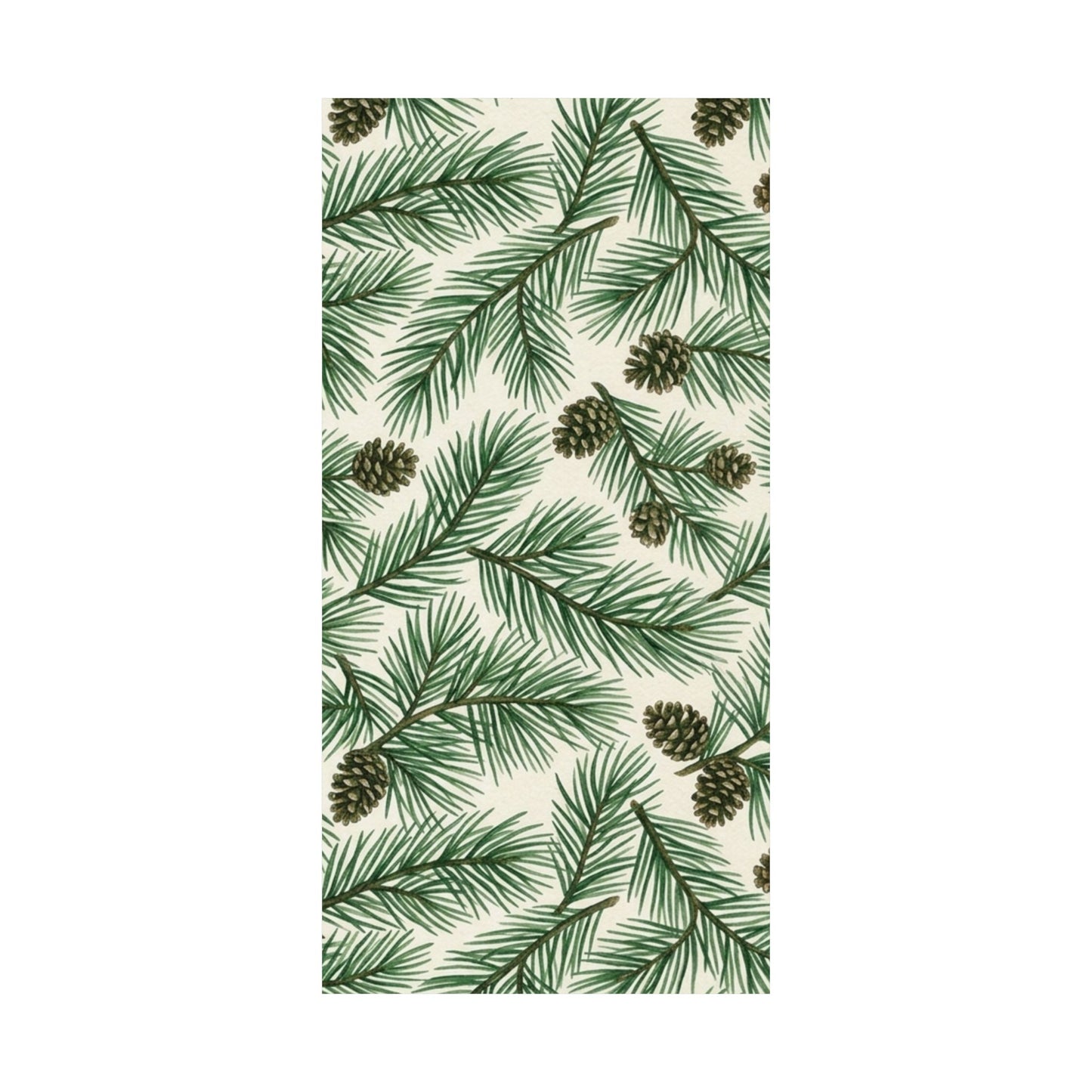 Botanical Pine Frongs Watercolor Matte Vertical Poster
