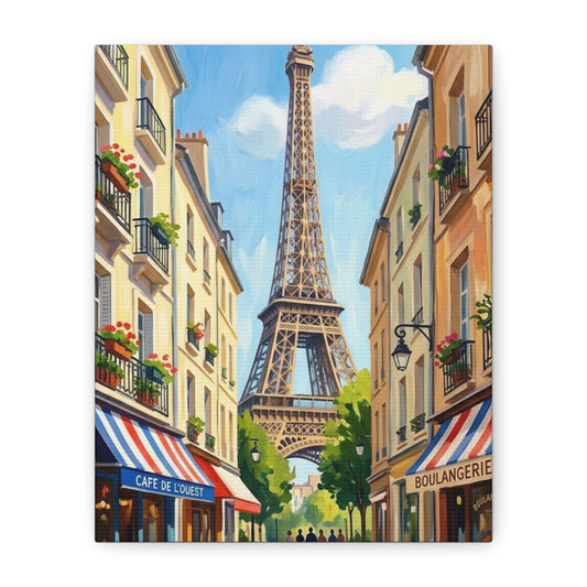 Paris City Street | Paris France Canvas Print