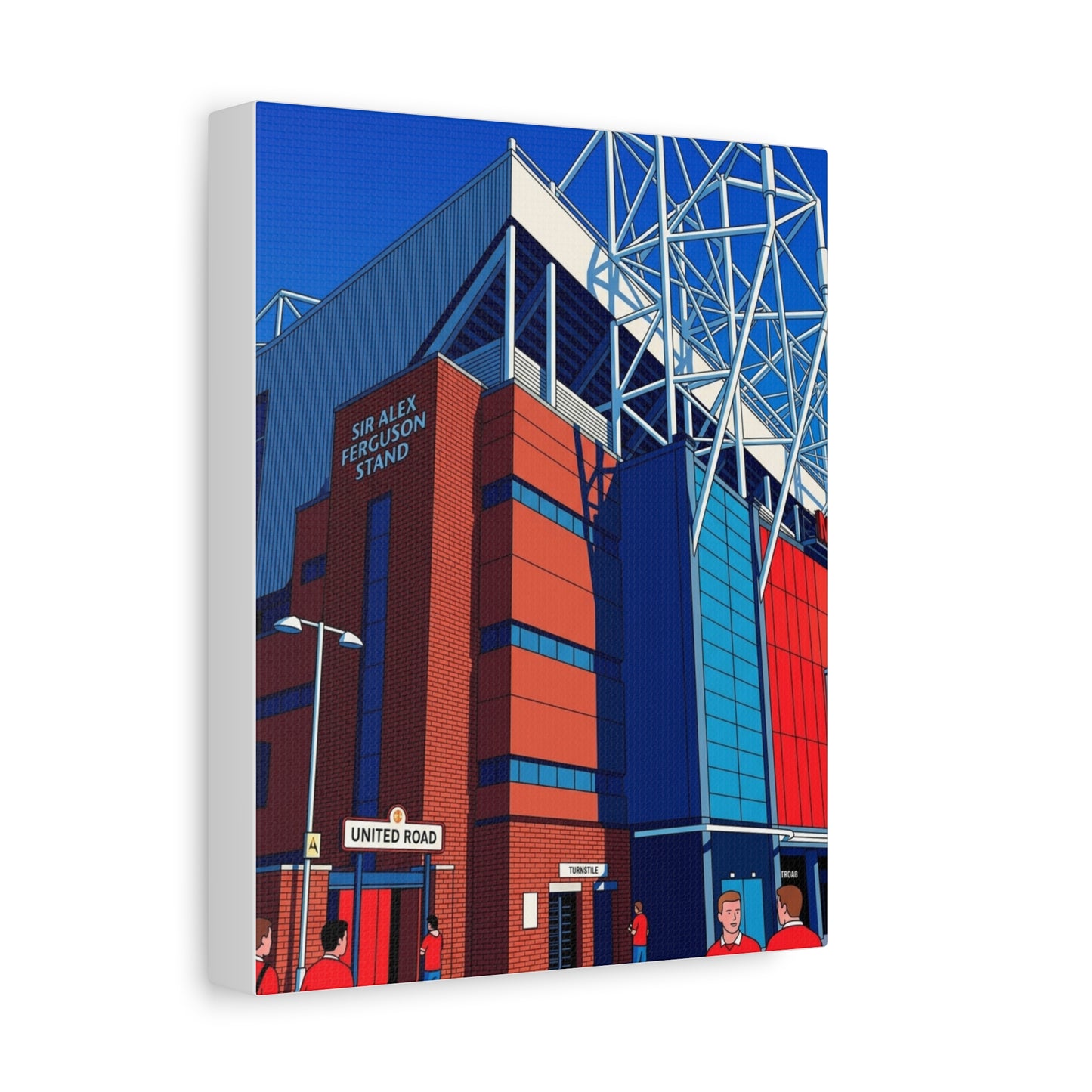 Old Trafford Stadium Sir Alex Ferguson Manchester Entrance | Manchester United Stadium Football Canvas Print
