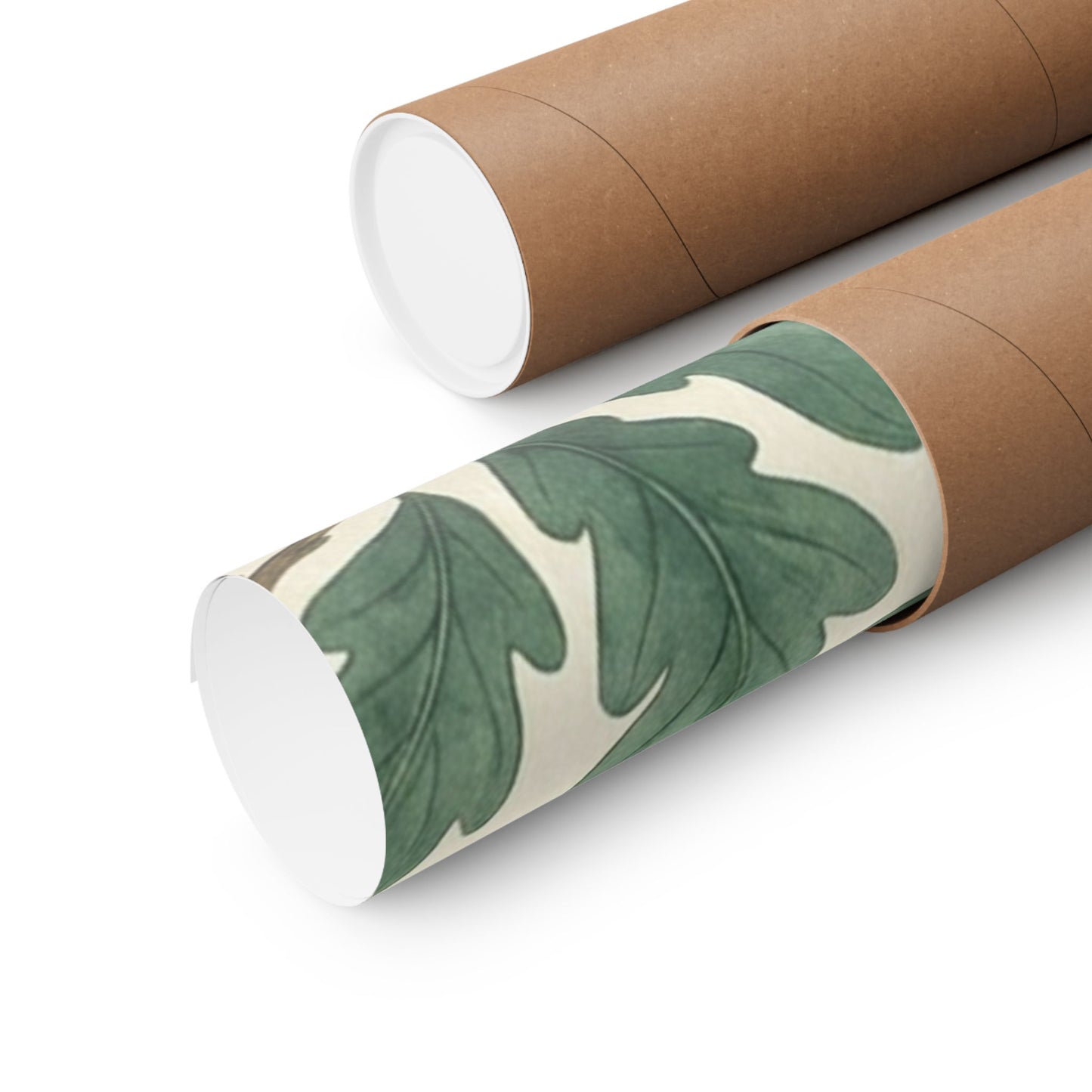 Botanical Oak & Acorns Watercolor Matte Vertical Poster
