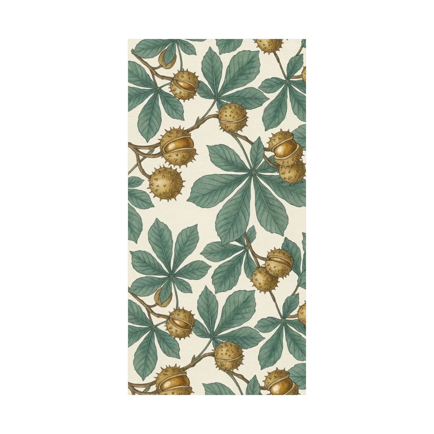 Botanical Conker Watercolor Matte Vertical Poster